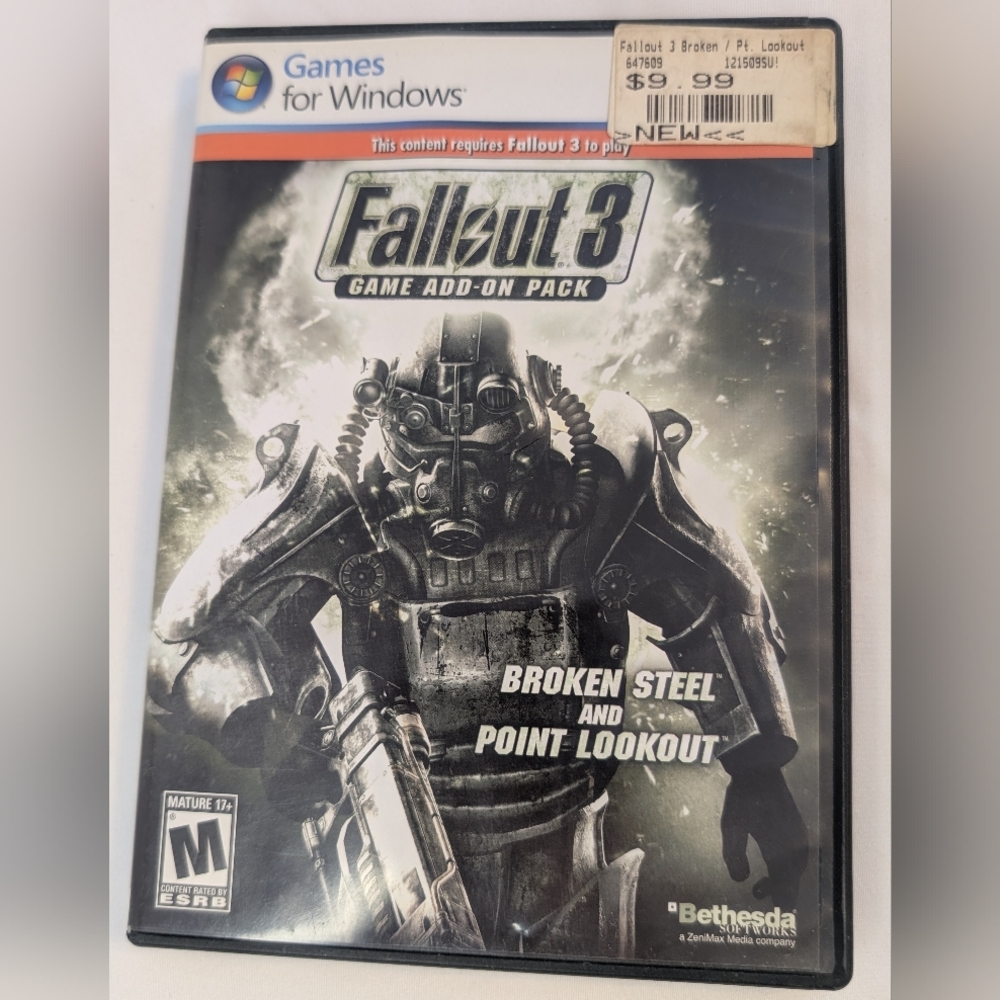 Fallout 3 Game Add-On Pack Broken Steel & Point Lookout PC Windows Bethesda